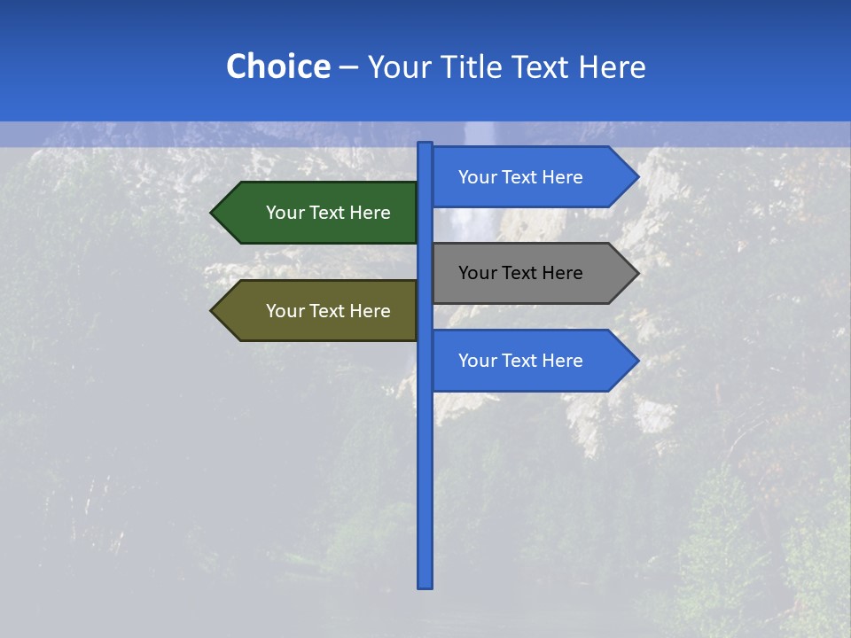 Beautiful Waterfall PowerPoint Template