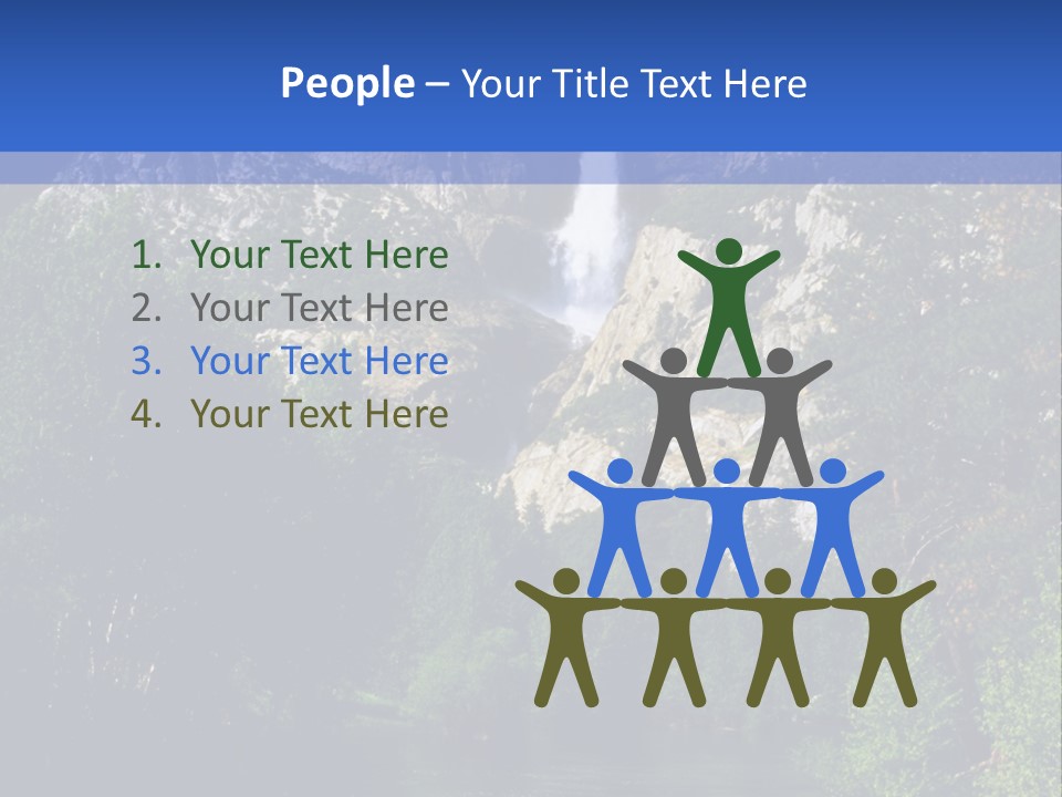 Beautiful Waterfall PowerPoint Template