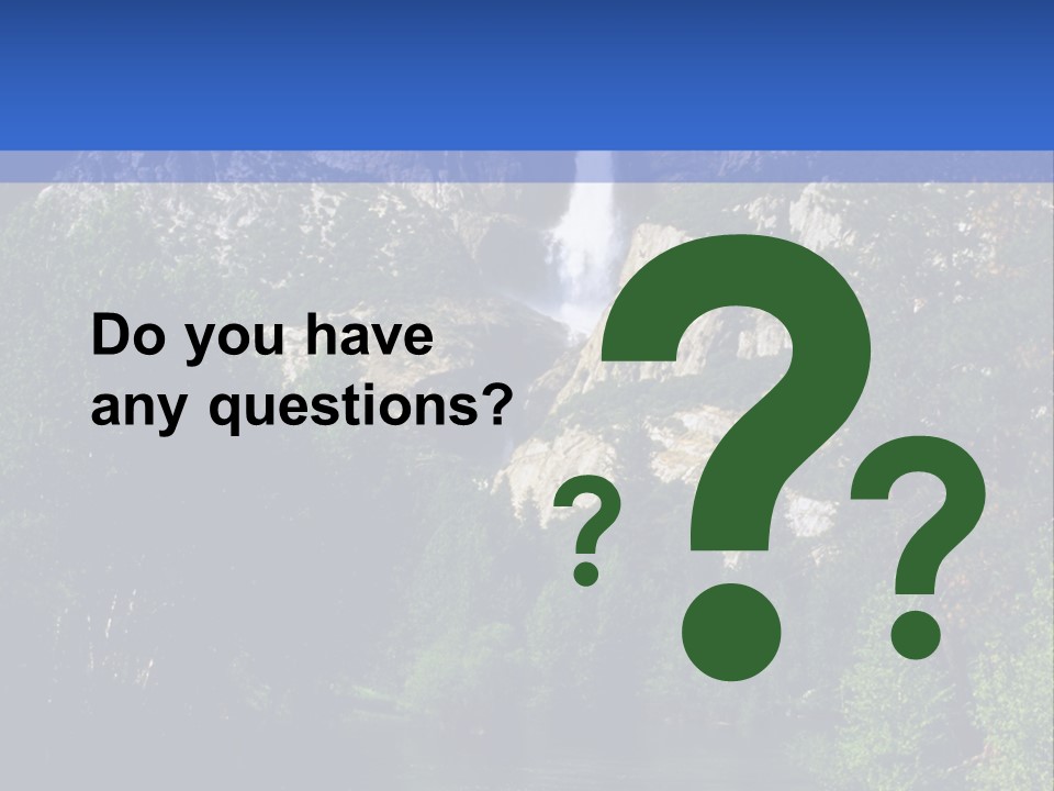 Beautiful Waterfall PowerPoint Template