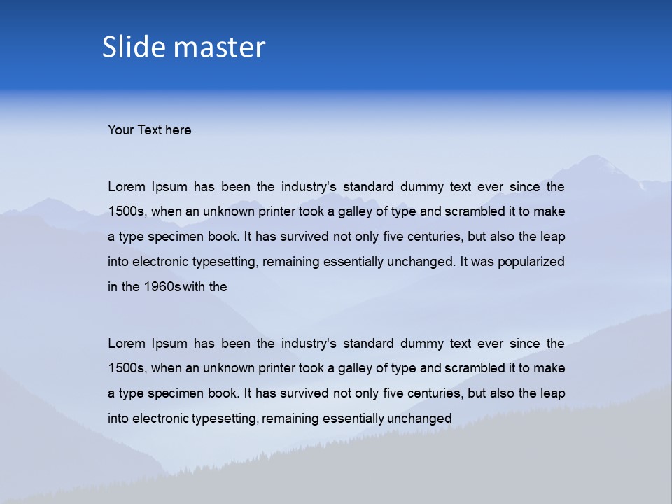 Mountains In The Mist PowerPoint Template