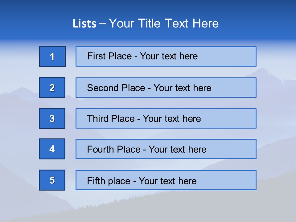 Mountains In The Mist PowerPoint Template