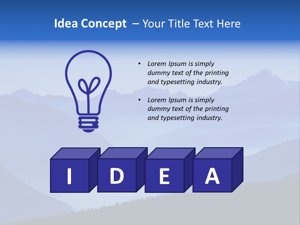 Mountains In The Mist PowerPoint Template