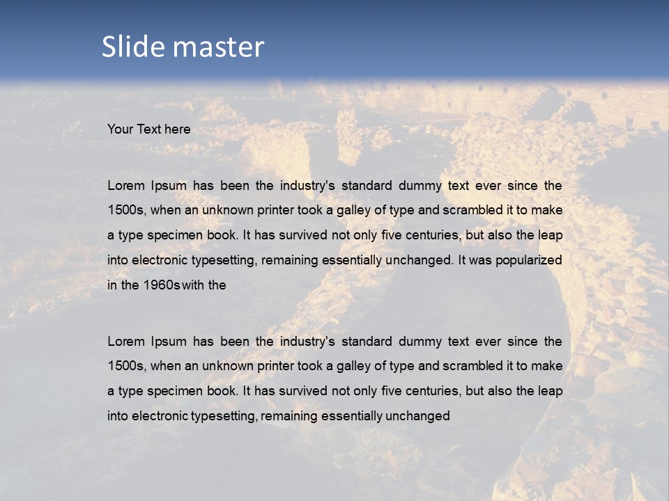 The Ruins Of Pueblo Del Arroyo PowerPoint Template