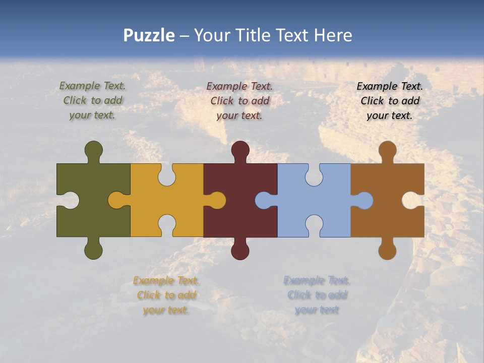 The Ruins Of Pueblo Del Arroyo PowerPoint Template