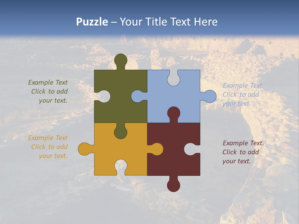 The Ruins Of Pueblo Del Arroyo PowerPoint Template
