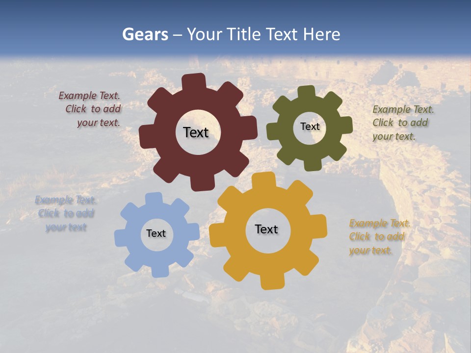 The Ruins Of Pueblo Del Arroyo PowerPoint Template