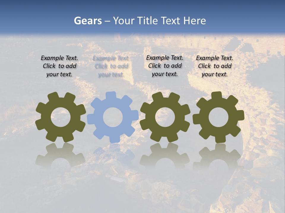 The Ruins Of Pueblo Del Arroyo PowerPoint Template