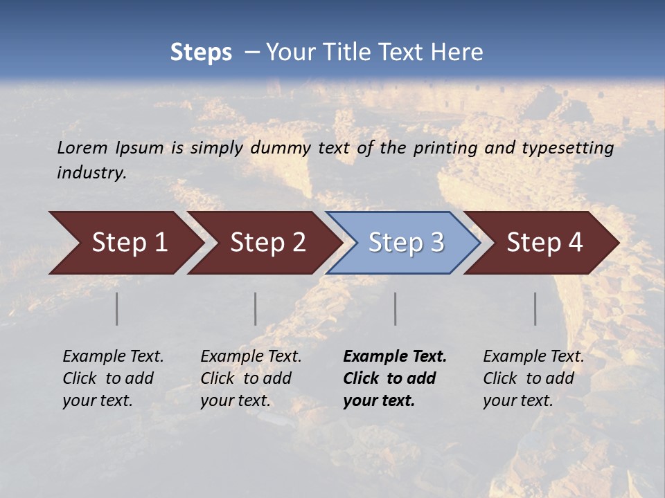 The Ruins Of Pueblo Del Arroyo PowerPoint Template