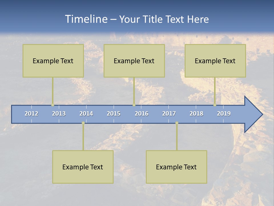 The Ruins Of Pueblo Del Arroyo PowerPoint Template