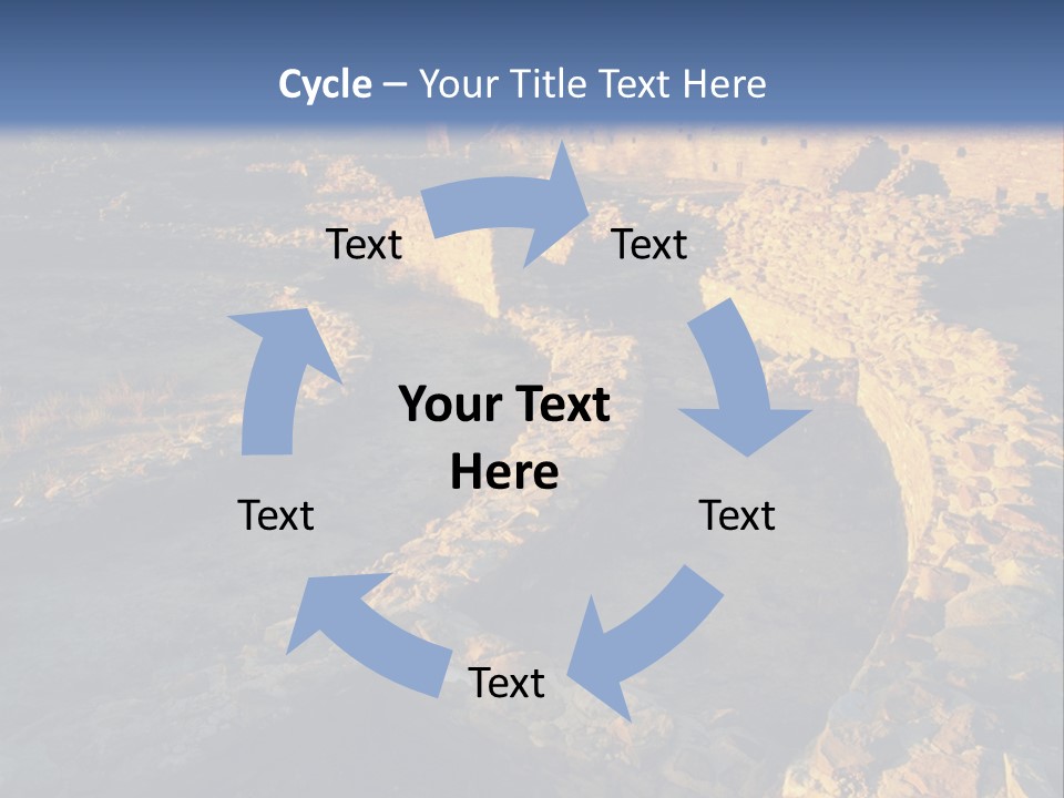 The Ruins Of Pueblo Del Arroyo PowerPoint Template