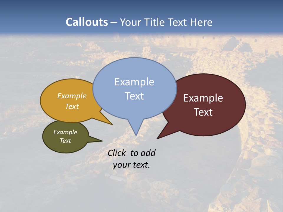 The Ruins Of Pueblo Del Arroyo PowerPoint Template