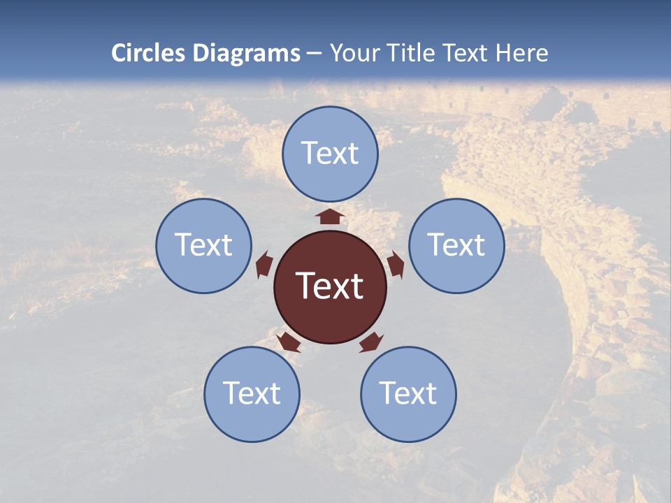 The Ruins Of Pueblo Del Arroyo PowerPoint Template