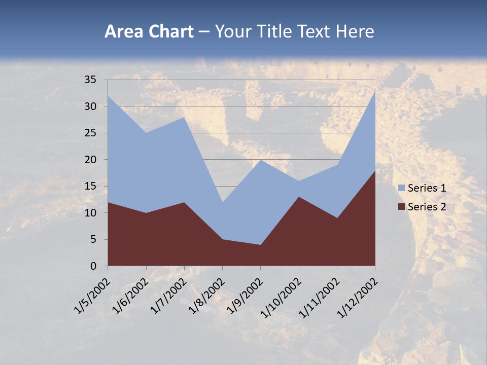The Ruins Of Pueblo Del Arroyo PowerPoint Template