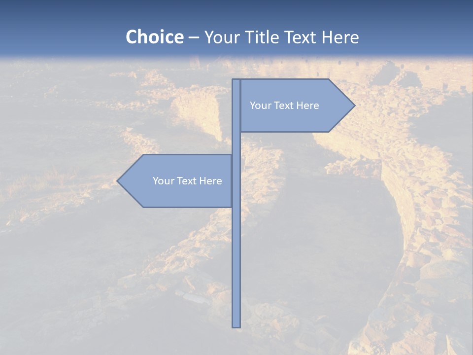 The Ruins Of Pueblo Del Arroyo PowerPoint Template