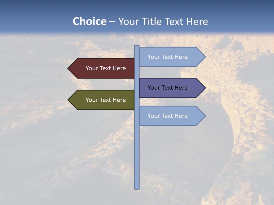 The Ruins Of Pueblo Del Arroyo PowerPoint Template