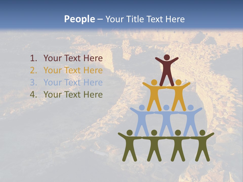 The Ruins Of Pueblo Del Arroyo PowerPoint Template