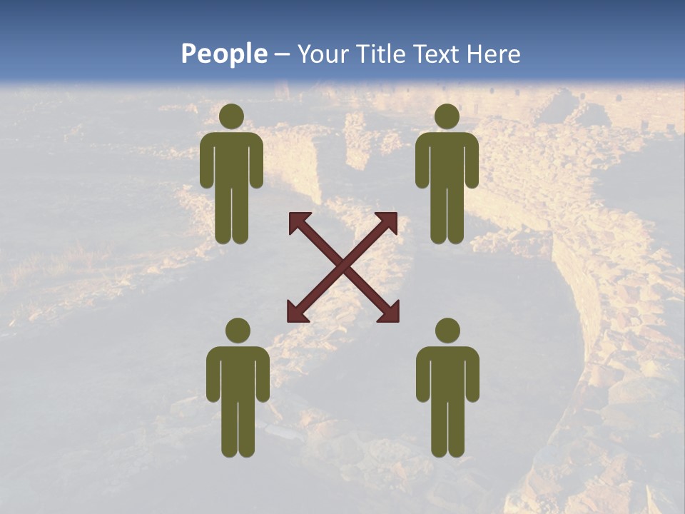 The Ruins Of Pueblo Del Arroyo PowerPoint Template