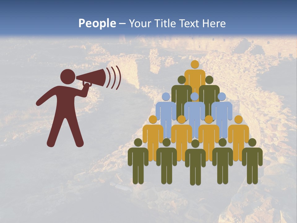 The Ruins Of Pueblo Del Arroyo PowerPoint Template