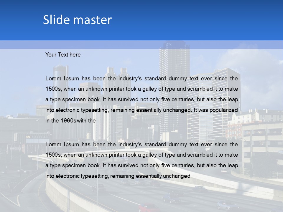 Highway In The City PowerPoint Template