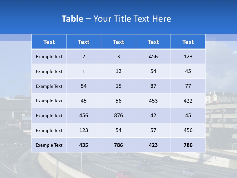 Highway In The City PowerPoint Template