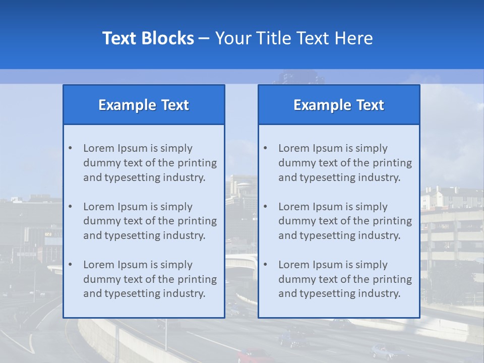 Highway In The City PowerPoint Template