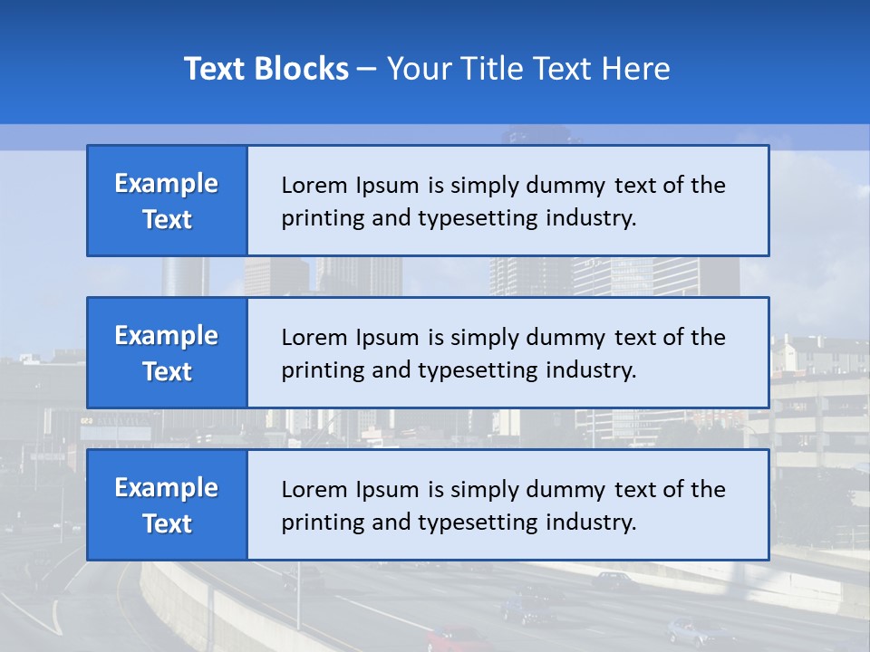 Highway In The City PowerPoint Template