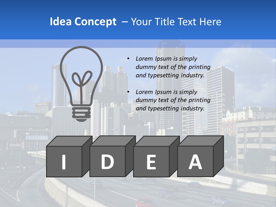 Highway In The City PowerPoint Template