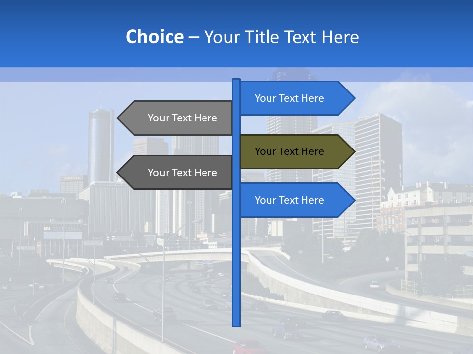 Highway In The City PowerPoint Template