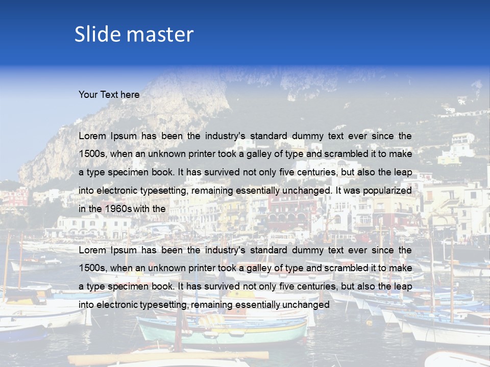 There Are Lots Of Boats On The Quay PowerPoint Template