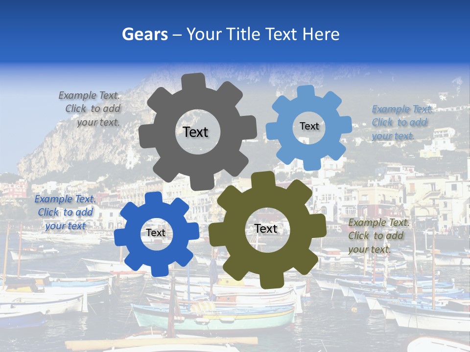 There Are Lots Of Boats On The Quay PowerPoint Template