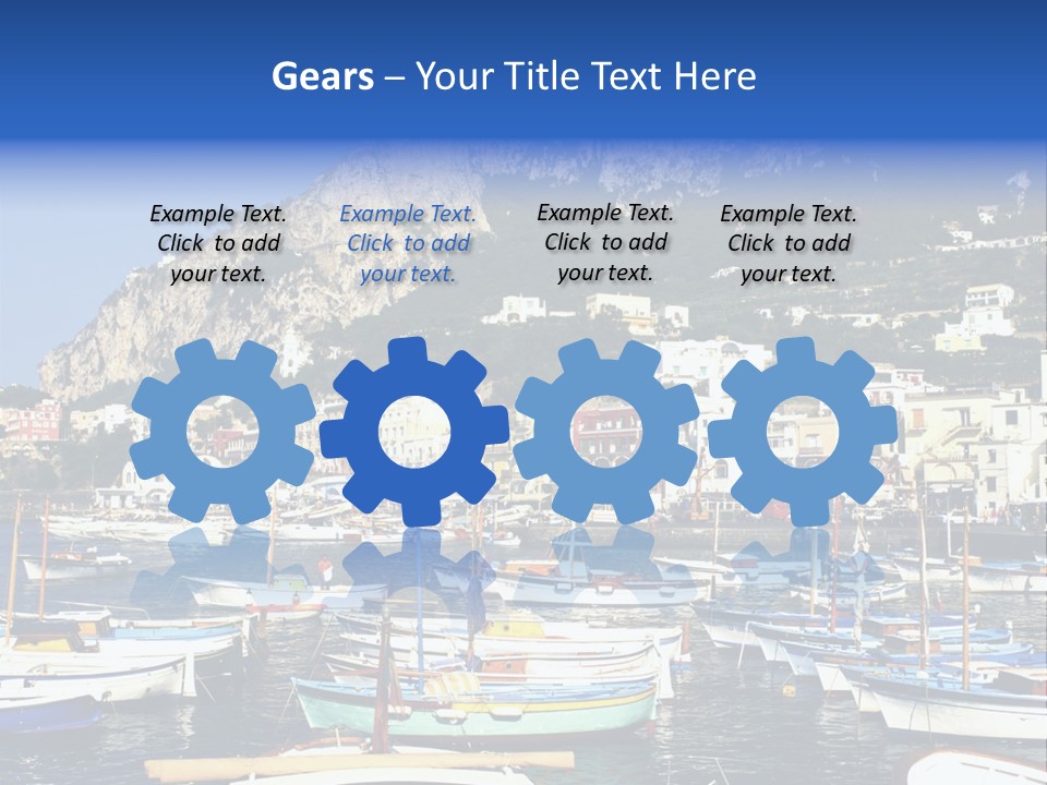 There Are Lots Of Boats On The Quay PowerPoint Template