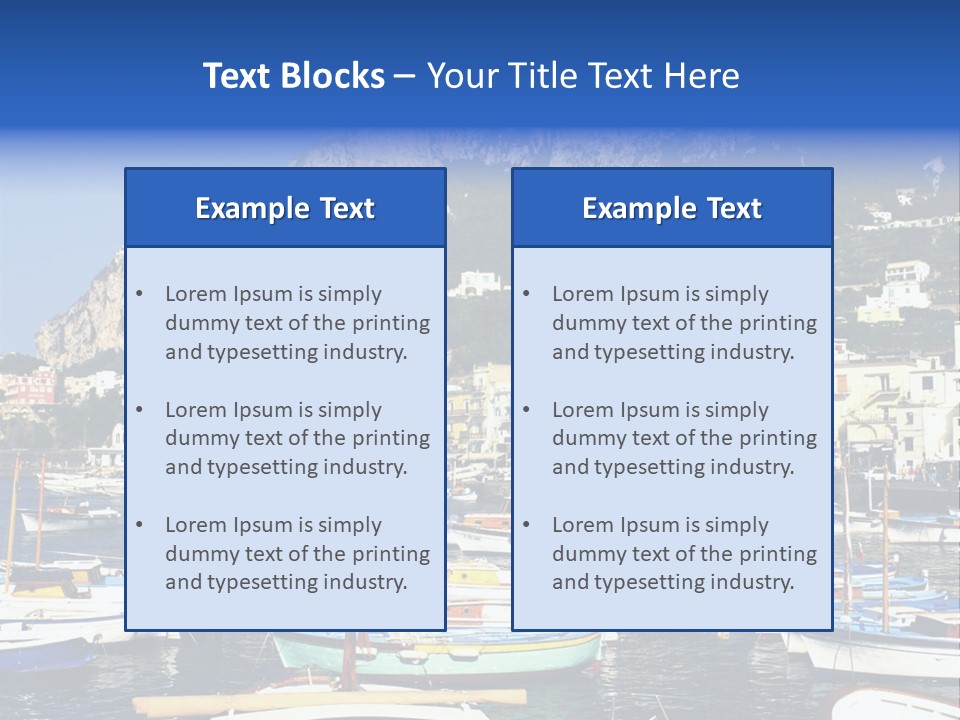 There Are Lots Of Boats On The Quay PowerPoint Template