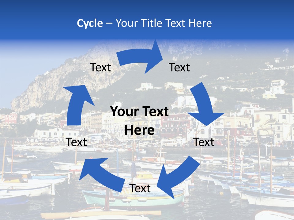 There Are Lots Of Boats On The Quay PowerPoint Template