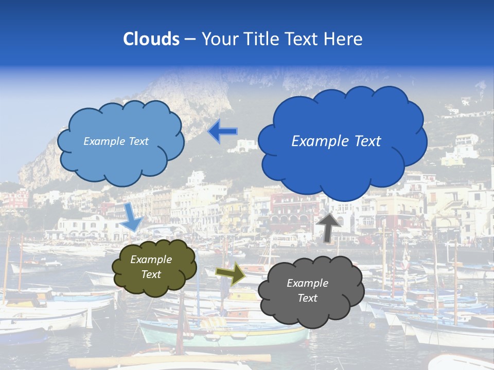 There Are Lots Of Boats On The Quay PowerPoint Template