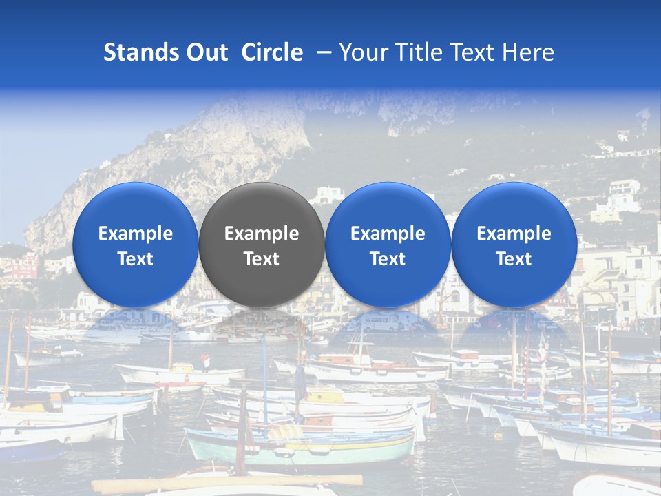 There Are Lots Of Boats On The Quay PowerPoint Template