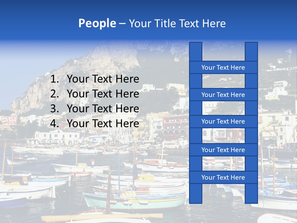 There Are Lots Of Boats On The Quay PowerPoint Template