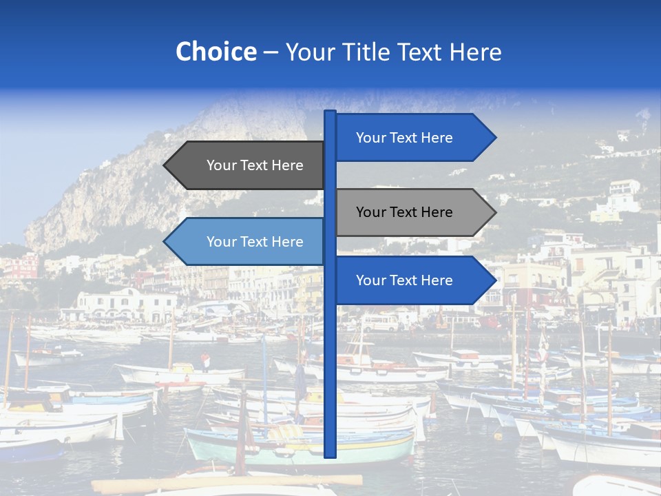 There Are Lots Of Boats On The Quay PowerPoint Template