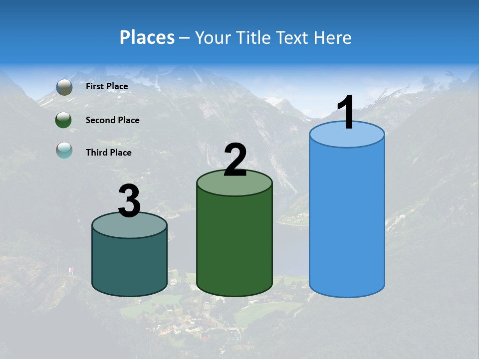 Green Spring Mountain View PowerPoint Template
