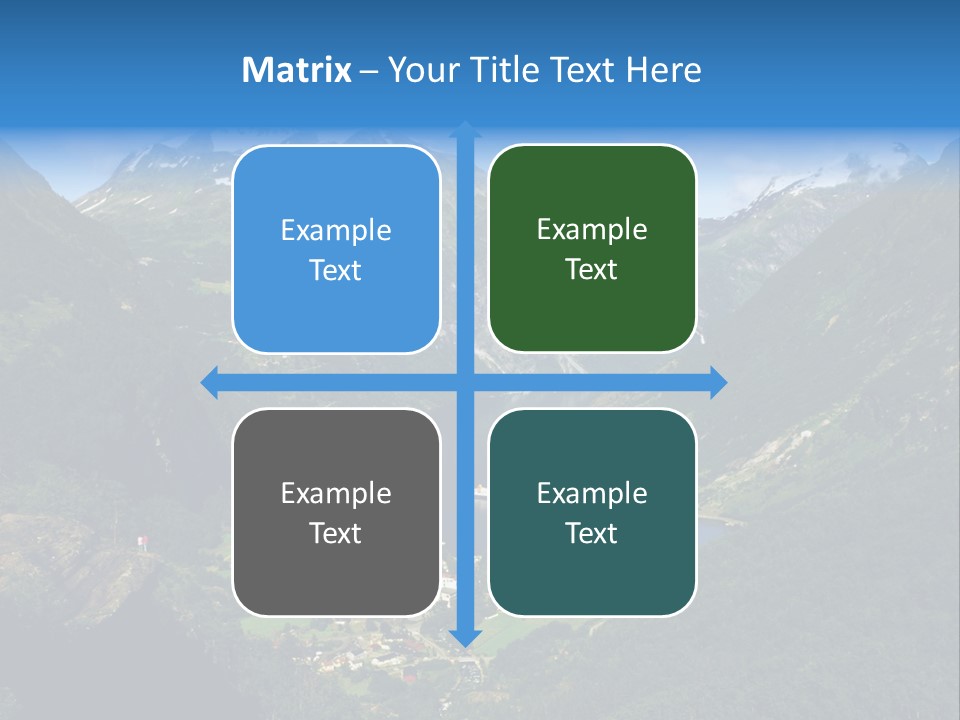 Green Spring Mountain View PowerPoint Template