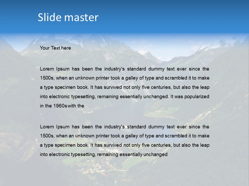 Green Spring Mountain View PowerPoint Template