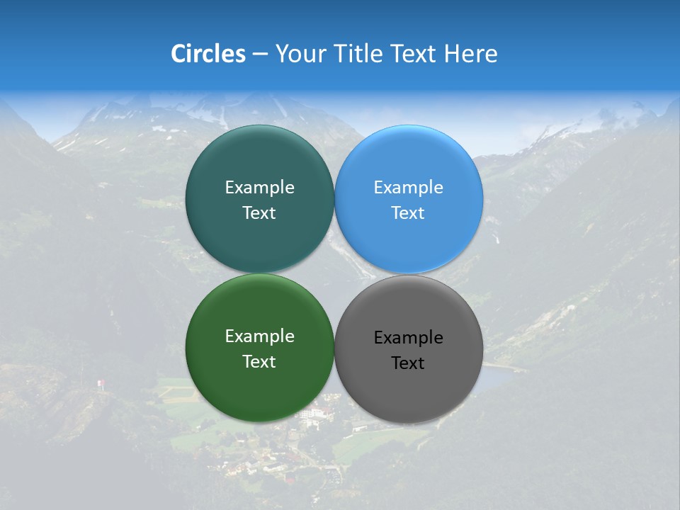 Green Spring Mountain View PowerPoint Template