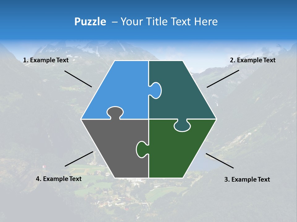 Green Spring Mountain View PowerPoint Template