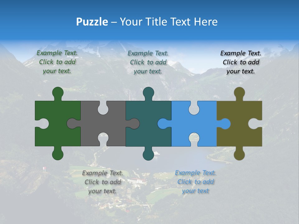 Green Spring Mountain View PowerPoint Template