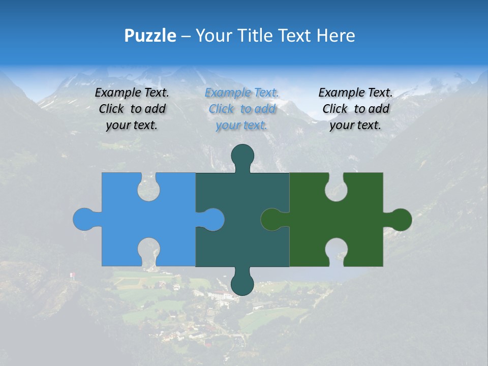 Green Spring Mountain View PowerPoint Template