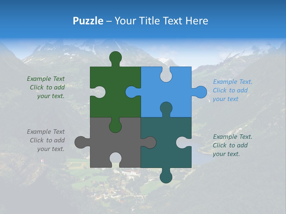 Green Spring Mountain View PowerPoint Template