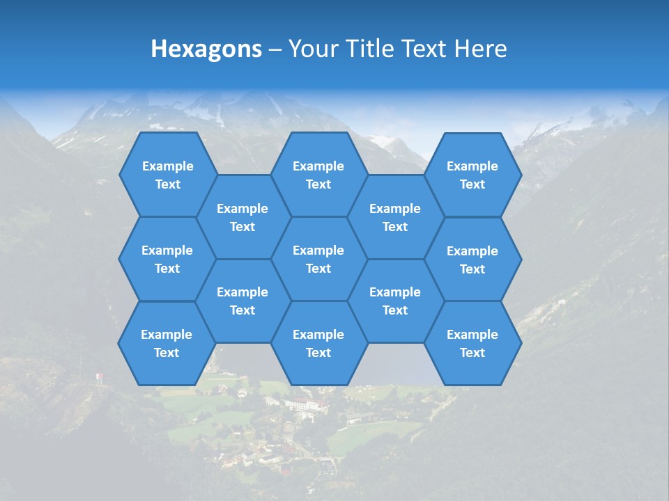 Green Spring Mountain View PowerPoint Template