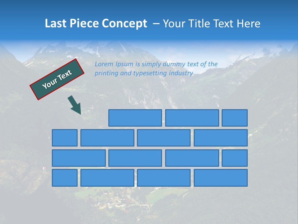 Green Spring Mountain View PowerPoint Template