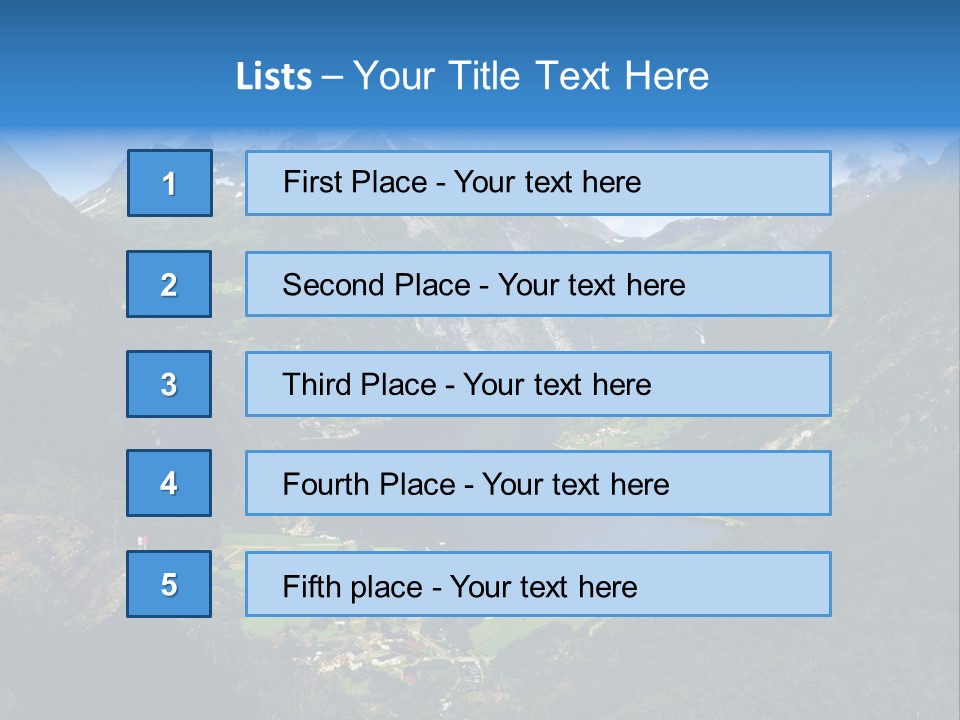 Green Spring Mountain View PowerPoint Template