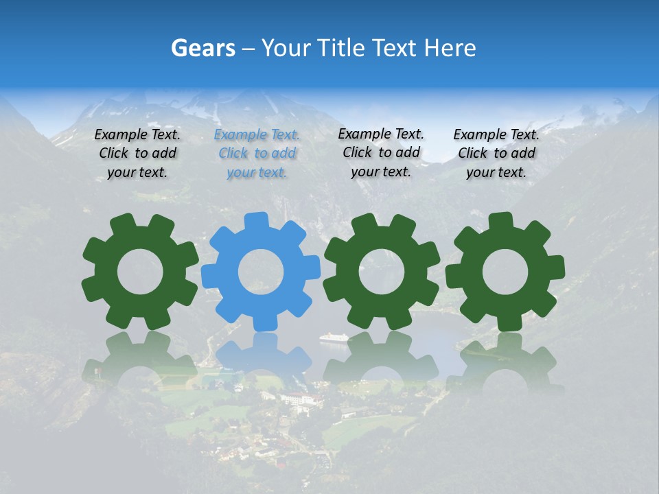 Green Spring Mountain View PowerPoint Template