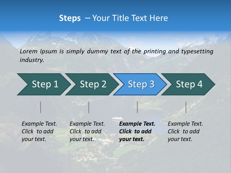 Green Spring Mountain View PowerPoint Template
